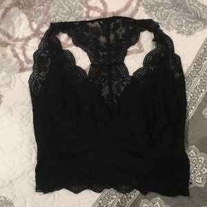 Black lace bralette
